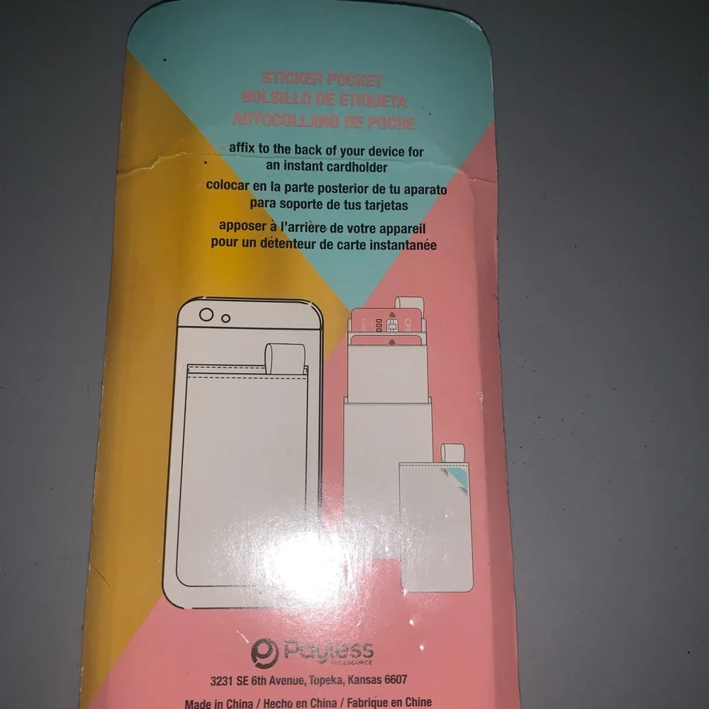 Rose Gold Sticker Pocket Phone Sleeve